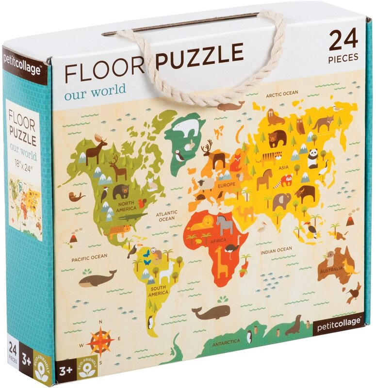 Petit Collage Floor Puzzle, Our World, 24 Pieces