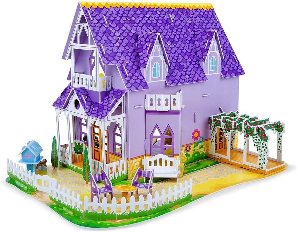 Melissa & Doug Pretty Purple Dollhouse 3D Puzzle