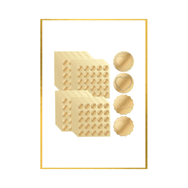 Gold Foil Envelope Seal Stickers