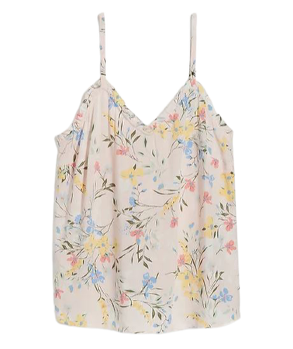 Floral printed ruffle v-neck cami tank top Old Navy