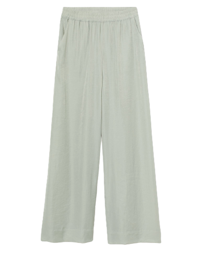 Sage green wide-cut pants H&M